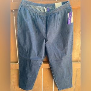 Catherine’s Elastic Waist Dark Blue Jeans